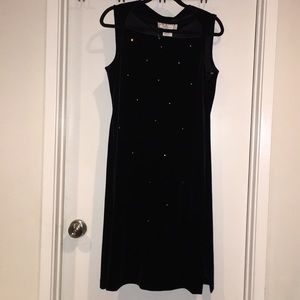 Black dress with diamonds on front size 16